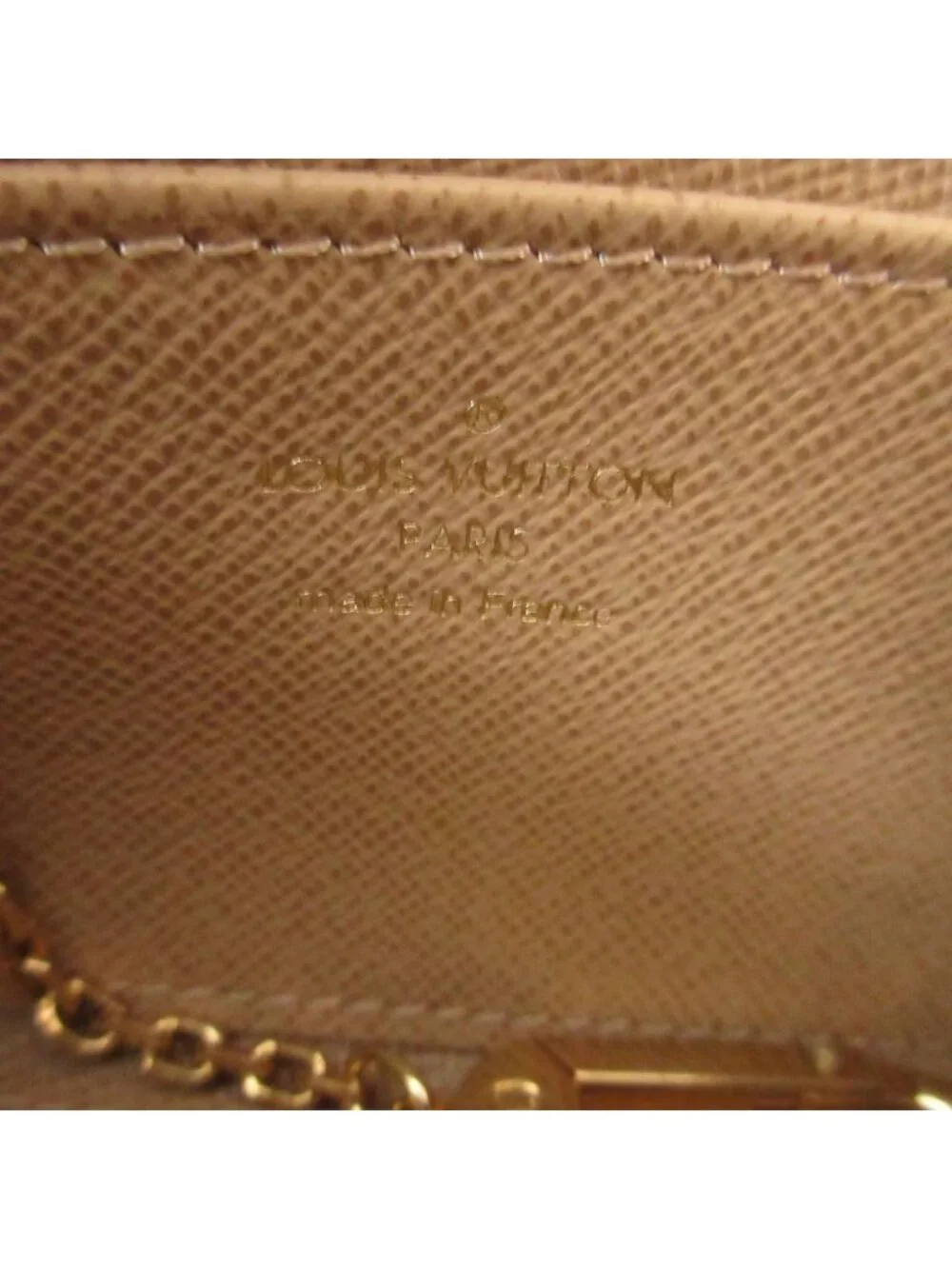 Louis Vuitton Monogram Pochette Cles Compris T&b L-shaped Zipper Coin Purse